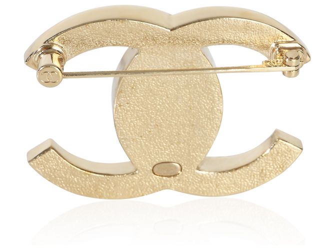 Gabrielle Spilla CC Chanel placcata in oro con perle finte e strass 2021 - vista 3