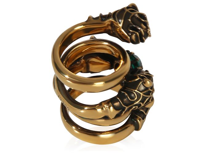 Gucci Goldbeschichteter Tigers Hear Wrap Ring - vista 2