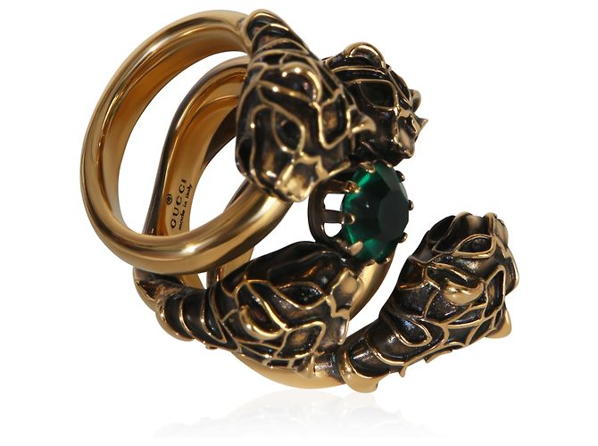 Gucci Goldbeschichteter Tigers Hear Wrap Ring - vista 4