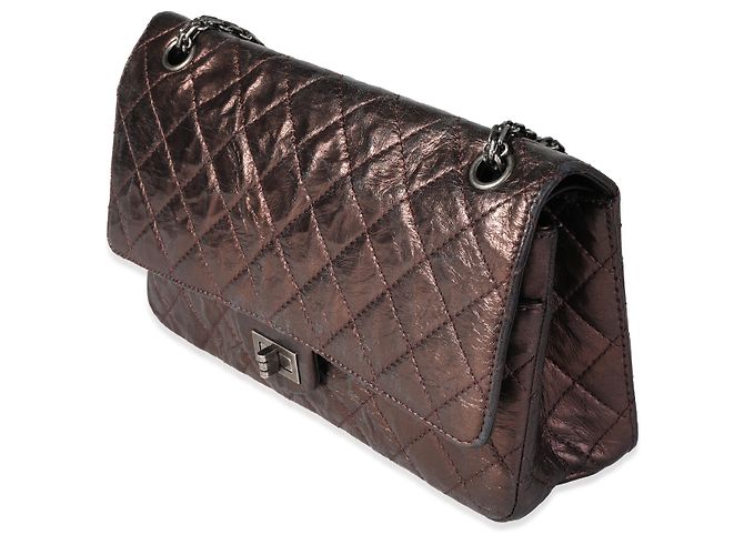 Borsa Chanel 2.55 Reissue 226 trapuntata bronzo metallizzato Metallico - vista 3