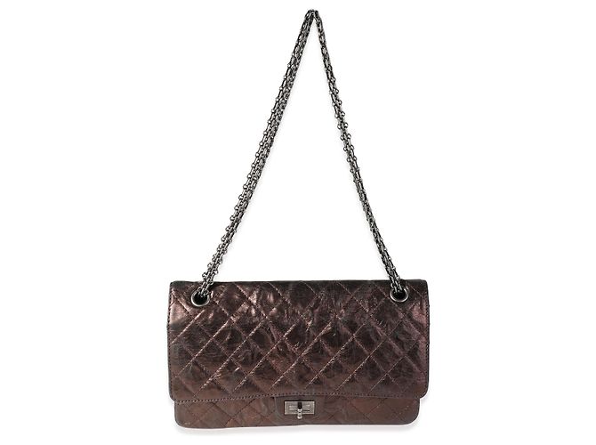 Borsa Chanel 2.55 Reissue 226 trapuntata bronzo metallizzato Metallico - vista 4