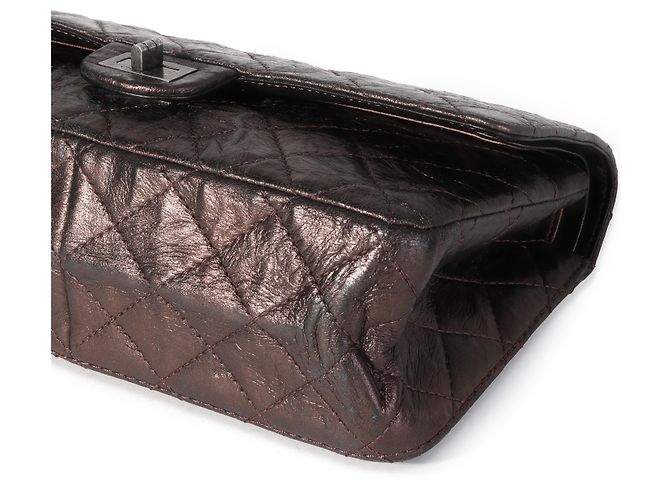 Borsa Chanel 2.55 Reissue 226 trapuntata bronzo metallizzato Metallico - vista 5