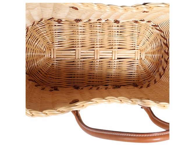 Hermès Fauve Barenia Wicker Osier Garden Party 36 - vista 4