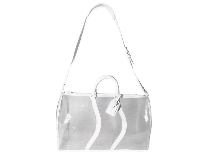 Louis Vuitton Clear Epi PVC Wavy Keepall Bandoulière 50 Blanc - vue 2