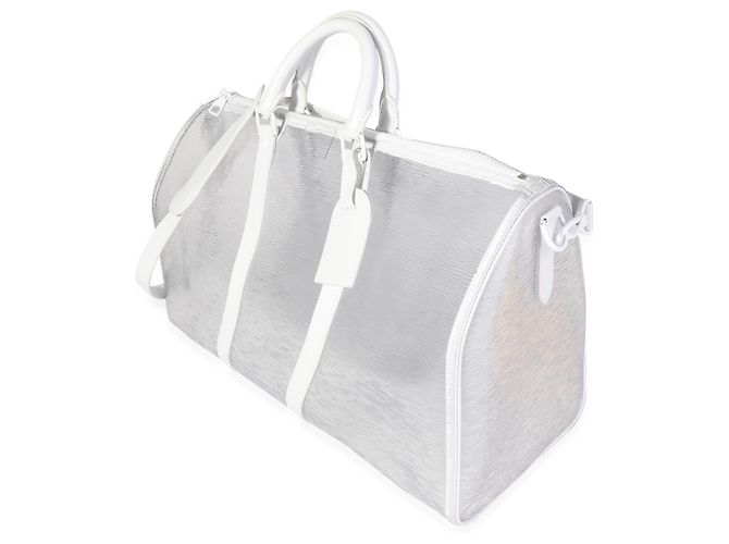 Louis Vuitton Clear Epi PVC Wavy Keepall Bandoulière 50 Blanc - vue 3