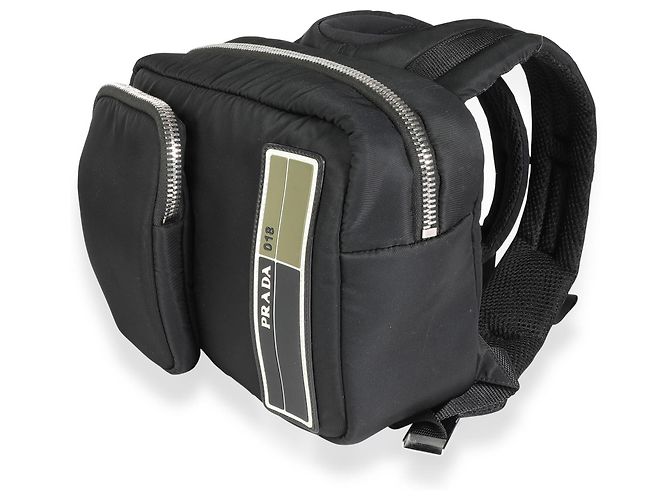 Prada Black Tessuto Pocket Nylon Technischer Rucksack Schwarz - Ansicht 2