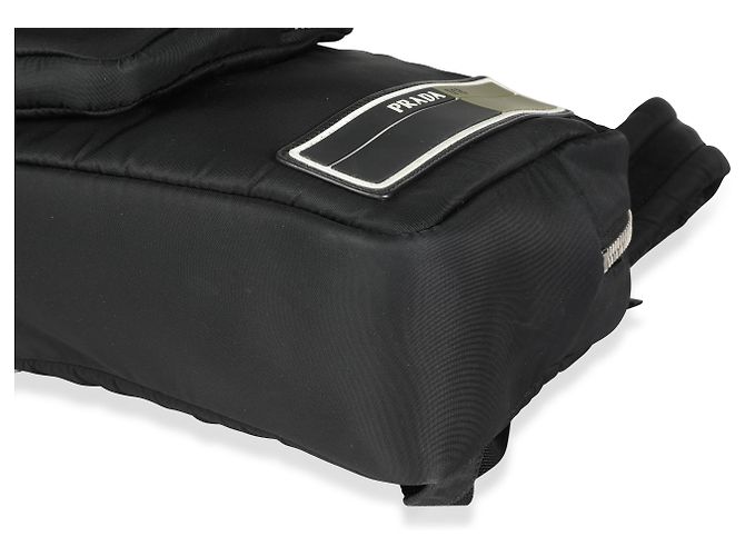 Prada Black Tessuto Pocket Nylon Technischer Rucksack Schwarz - Ansicht 5