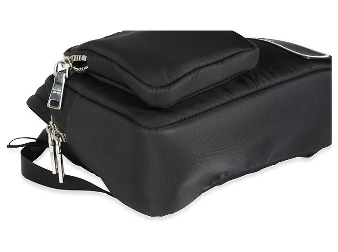 Prada Black Tessuto Pocket Nylon Technischer Rucksack Schwarz - Ansicht 6