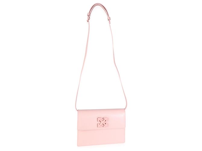 Off White Borsa a tracolla Jitney 2.0 in pelle Saffiano rosa Off-White - vista 2