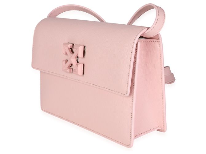 Off White Borsa a tracolla Jitney 2.0 in pelle Saffiano rosa Off-White - vista 3