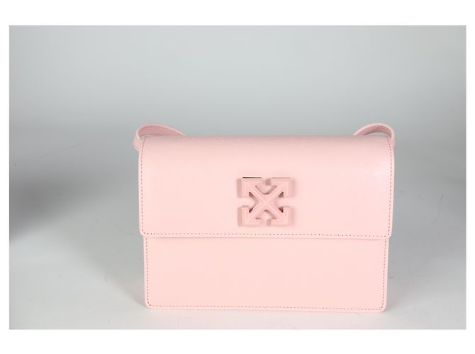 Off White Borsa a tracolla Jitney 2.0 in pelle Saffiano rosa Off-White - vista 7