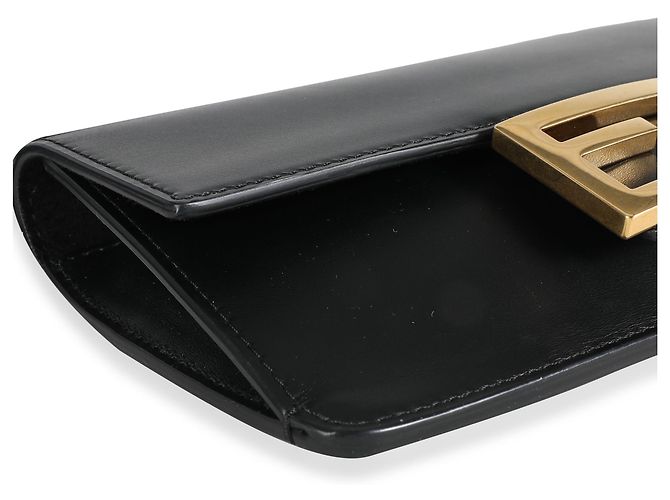 Mini borsa Baguette piatta Fendi in pelle di vitello nera con tracolla 'Strap You' nera Nero - vista 6