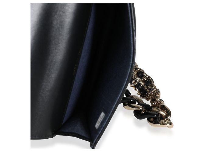 Mini borsa a tracolla Chanel Black Quilted Lambskin Elegant Chain Nero - vista 5