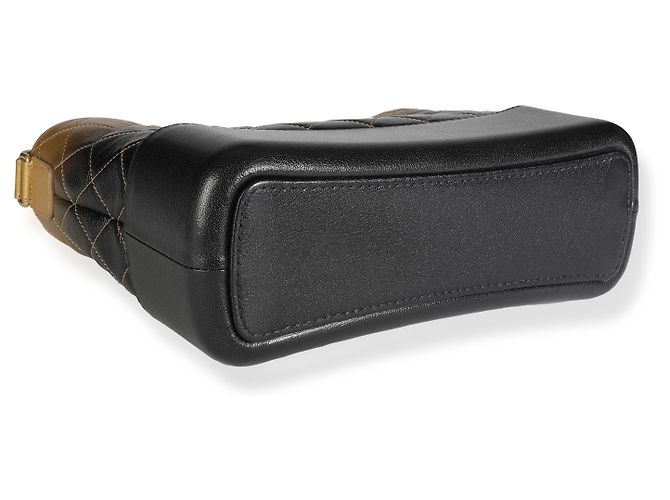 Borsa Chanel Gabrielle Hobo in capretto trapuntato nero e oro sfumato Media - vista 6