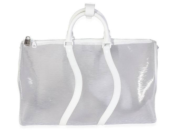 Louis Vuitton Clear Epi PVC Wavy Keepall Bandoulière 50 Bianco - vista 4