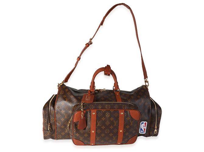Louis Vuitton x NBA Monogram Canvas Trio Pocket Keepall Marrone - vista 2