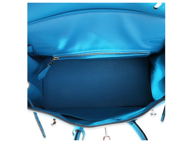 Hermès Bleu Zanzibar Togo Birkin 25 PHW Blu - vista 2