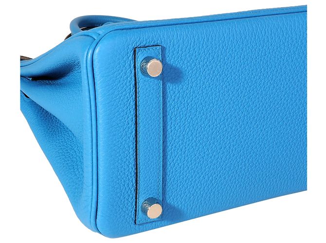 Hermès Bleu Zanzibar Togo Birkin 25 PHW Blu - vista 6