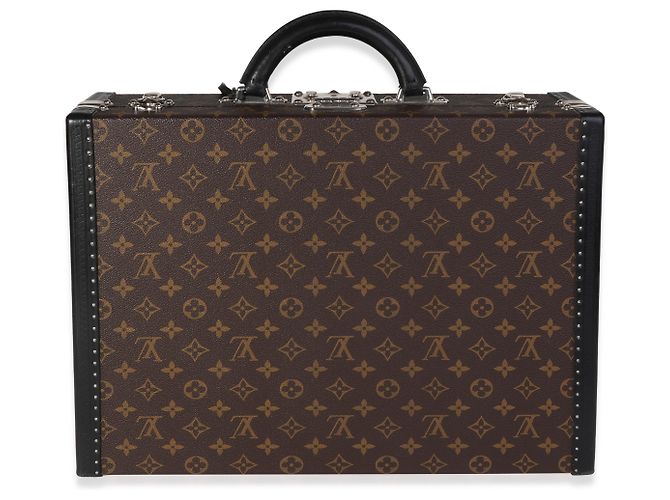 Valigetta Louis Vuitton Monogram Macassar President Marrone Nero - vista 4