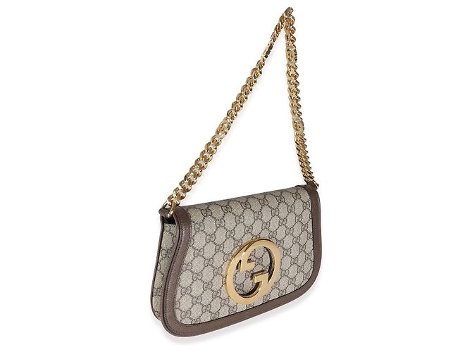 Borsa a tracolla Blondie in tela GG Supreme beige Gucci - vista 4