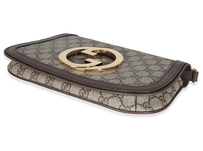 Borsa a tracolla Blondie in tela GG Supreme beige Gucci - vista 5