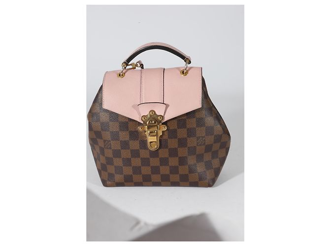 Zaino Louis Vuitton Magnolia Damier Ebene Canvas Clapton Marrone - vista 4