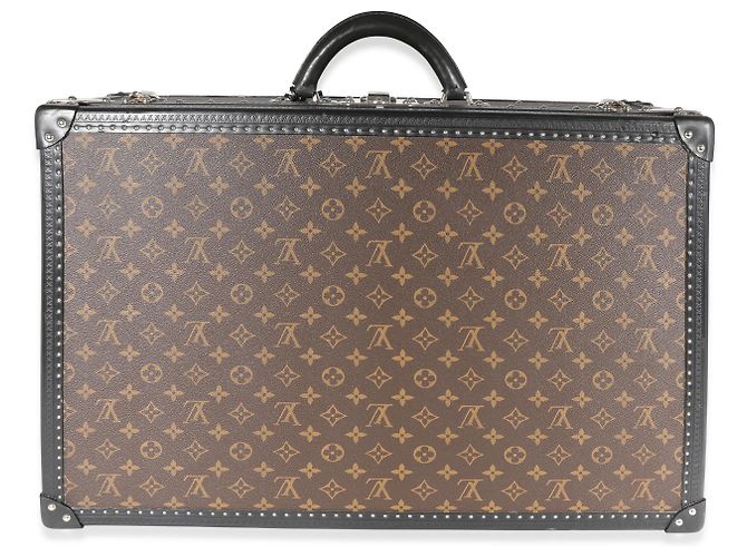 Bauletto Alzer 60 in pelle Monogram Macassar & nera Louis Vuitton Marrone - vista 3