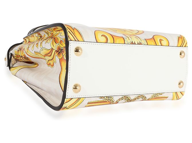 Fendi x Versace Fendace Gold Baroque & White FF Motif Mini Peekaboo - vista 5