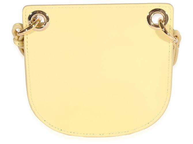 Tess Chloé Mini pochette piatta in pelle gialla Giallo - vista 3