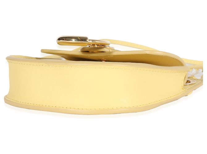 Tess Chloé Mini pochette piatta in pelle gialla Giallo - vista 5