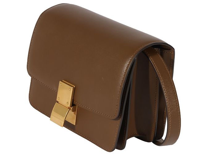 Céline Piccola borsa Box in pelle liscia marrone Celine - vista 3