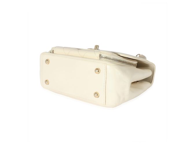 Timeless Chanel Cream Caviar Mini Business Affinity Flap Bianco - vista 5