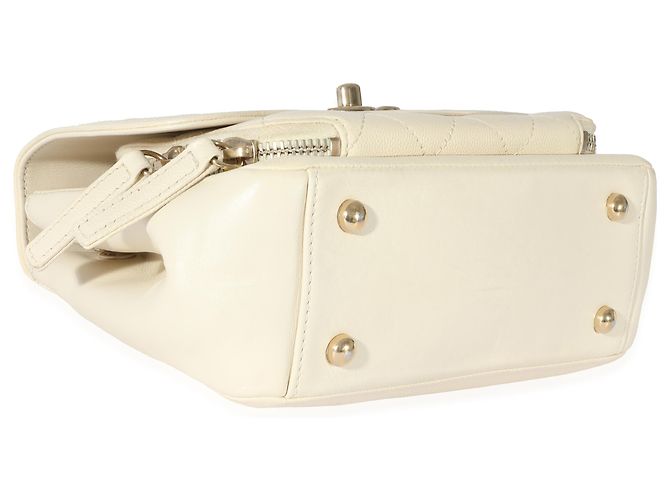 Timeless Chanel Cream Caviar Mini Business Affinity Flap Bianco - vista 6