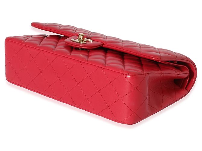 Timeless Borsa Chanel Dark Pink in agnello trapuntato Medium Classic Double Flap Rosa - vista 5