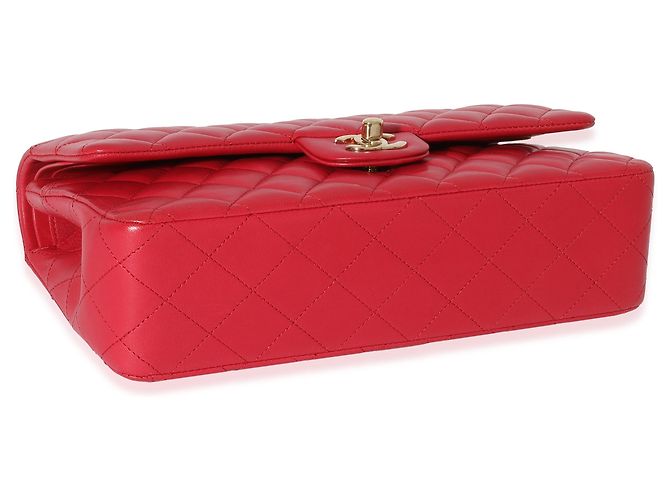 Timeless Borsa Chanel Dark Pink in agnello trapuntato Medium Classic Double Flap Rosa - vista 6