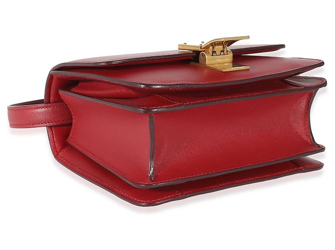 Céline Borsa Small Classic Box in pelle di vitello liscia rossa Celine Rosso - vista 2