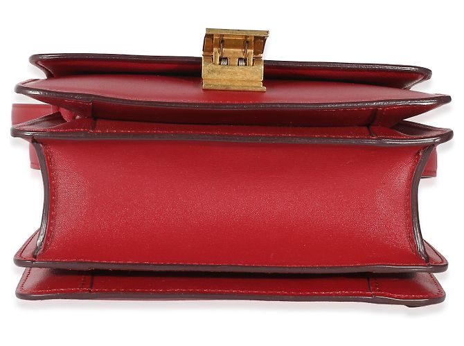 Céline Borsa Small Classic Box in pelle di vitello liscia rossa Celine Rosso - vista 3