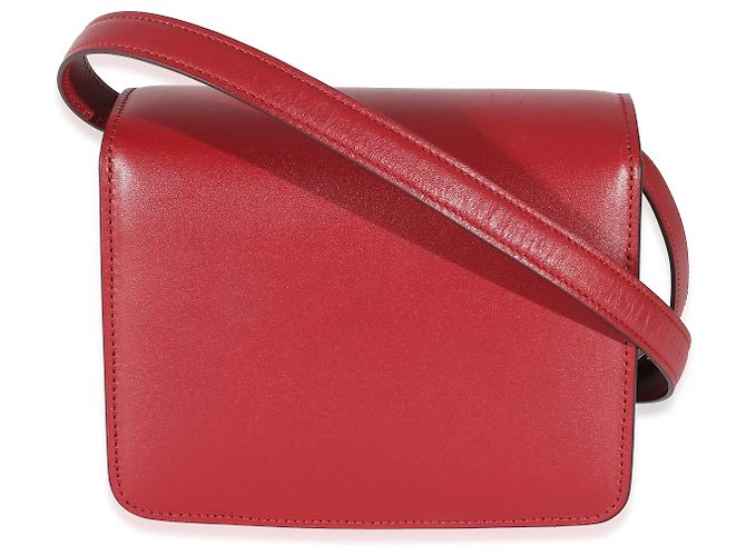 Céline Borsa Small Classic Box in pelle di vitello liscia rossa Celine Rosso - vista 5