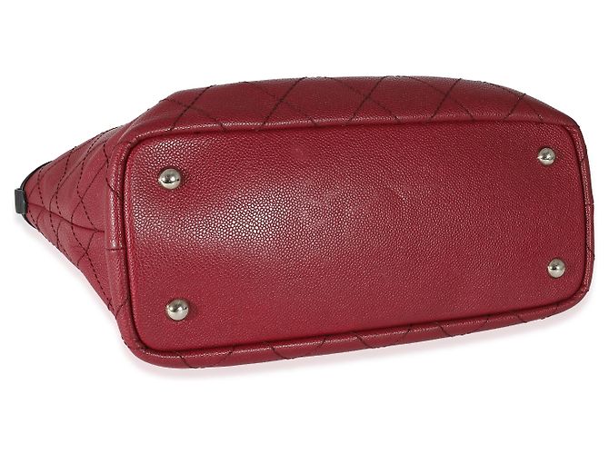 Tote Chanel Burgundy Quilted Caviar Fever Vermelho - vista 3