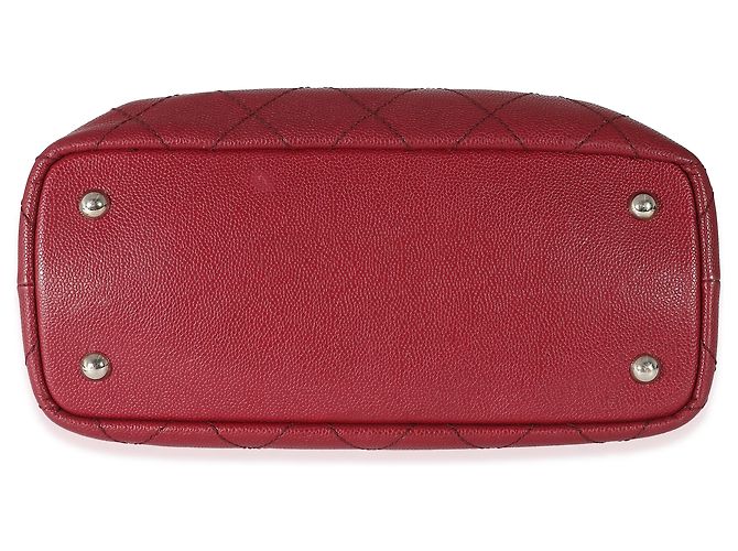 Tote Chanel Burgundy Quilted Caviar Fever Vermelho - vista 4