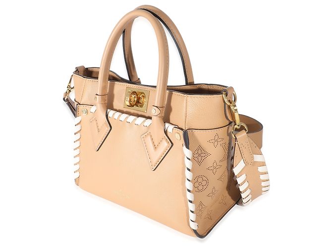 Louis Vuitton Arizona Brown Mahina Braided On My Side PM Marrone Beige - vista 3