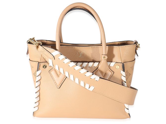 Louis Vuitton Arizona Brown Mahina Braided On My Side PM Marrone Beige - vista 4