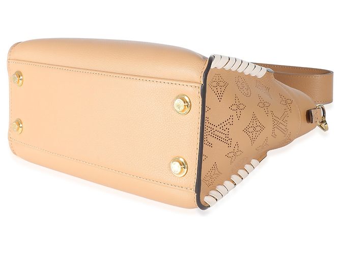 Louis Vuitton Arizona Brown Mahina Braided On My Side PM Marrone Beige - vista 5