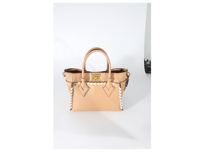 Louis Vuitton Arizona Brown Mahina Braided On My Side PM Marrone Beige - vista 6