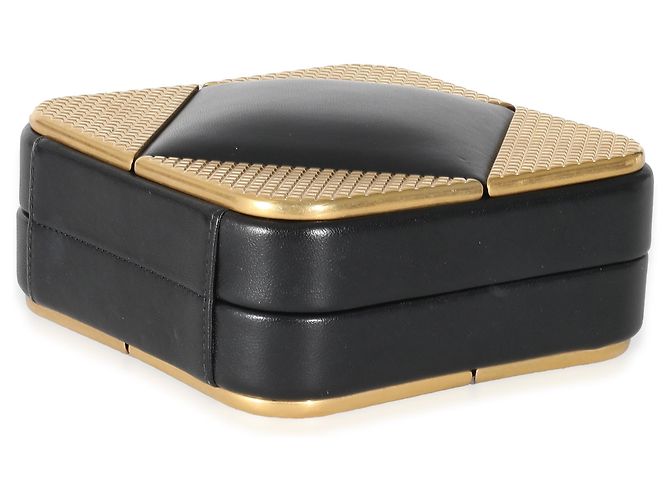 Clutch Chanel Black Lambskin Gold Metal Square CC - vista 2