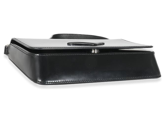 Borsa a tracolla in pelle spazzolata nera Prada Nero - vista 5