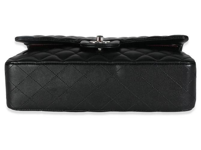 Timeless Chanel Black Quilted Lambskin Medium Classic Double Flap Tasche Schwarz - Ansicht 6