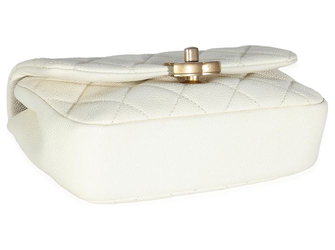 Chanel Borsa in Vita Melody in Caviar Trapuntato Bianco - vista 2