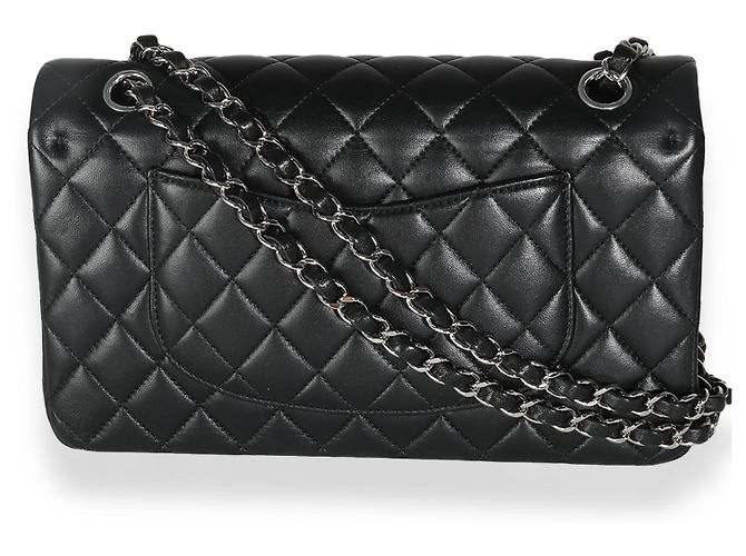 Timeless Borsa Chanel Black Quilted Lambskin Medium Classic Double Flap Nero - vista 2