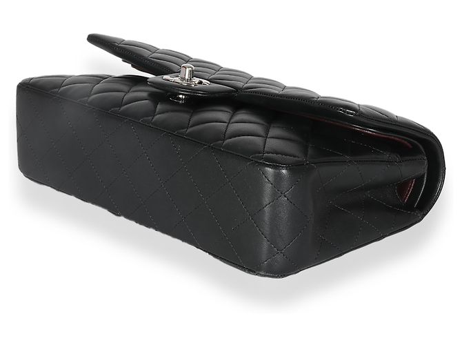 Timeless Borsa Chanel Black Quilted Lambskin Medium Classic Double Flap Nero - vista 6